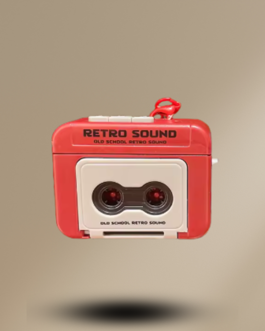 Tape Recorder Pendant – Red Mini Retro Recording Keychain