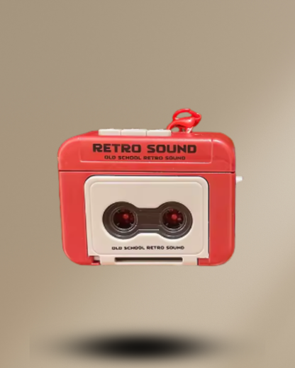 Tape Recorder Pendant – Red Mini Retro Recording Keychain