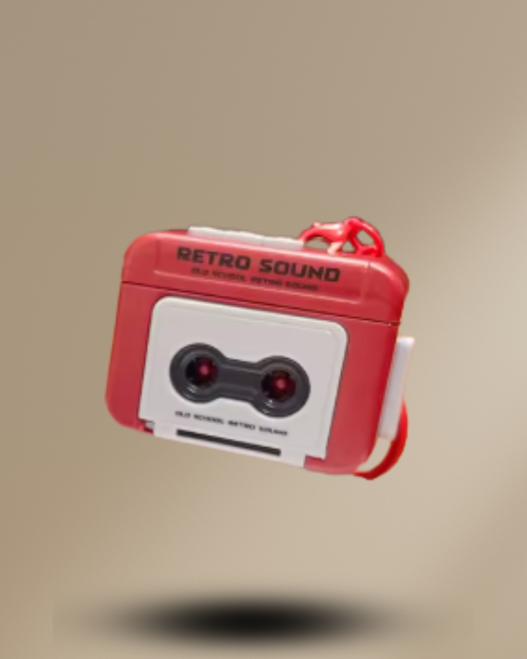 Tape Recorder Pendant – Red Mini Retro Recording Keychain